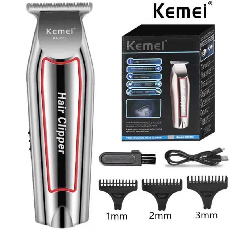 Mens Grooming Box - Kemei KM-032 Tagliacapelli Elettrico, Regolabarba per