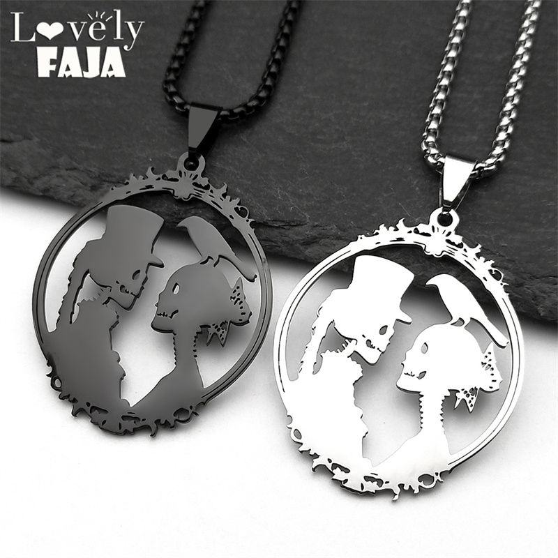 Men'S Grooming Gift Box - Collana con ciondolo teschio corvo gotico