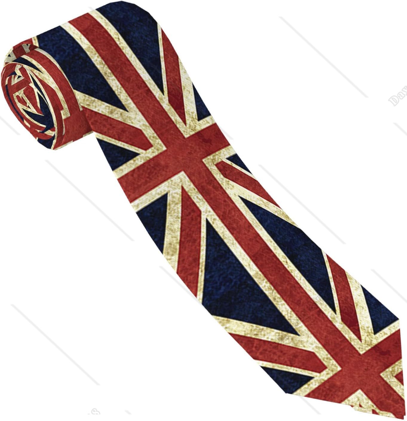 Men'S Grooming Uk - Cravatta da uomo con bandiera britannica,